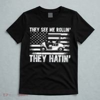 They See Me Rollin Hatin Funny Golf T-Shirt thumb 5