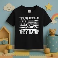 They See Me Rollin Hatin Funny Golf Toddler T-Shirt thumb 3