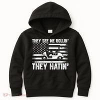 They See Me Rollin Hatin Funny Golf Kids Hoodie thumb 0