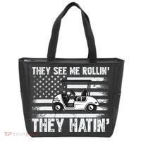They See Me Rollin Hatin Funny Golf Tote Bag thumb 0