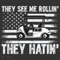 They See Me Rollin Hatin Funny Golf Ornament thumb 1