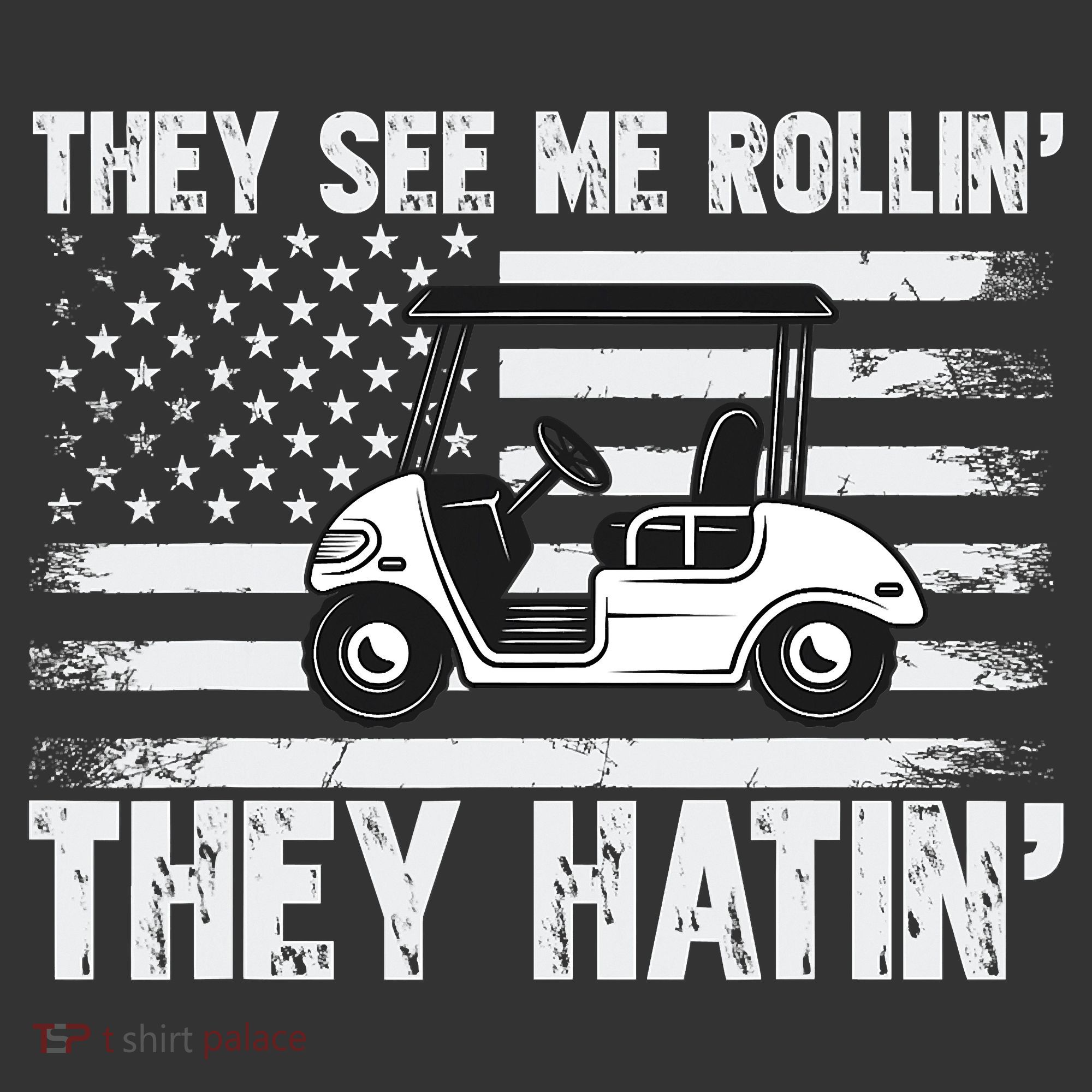 They See Me Rollin Hatin Funny Golf Ornament