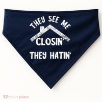They See Me Closin' They Hatin' Realtor Real Estate Agent USA-Made Doggie Bandana thumb 0