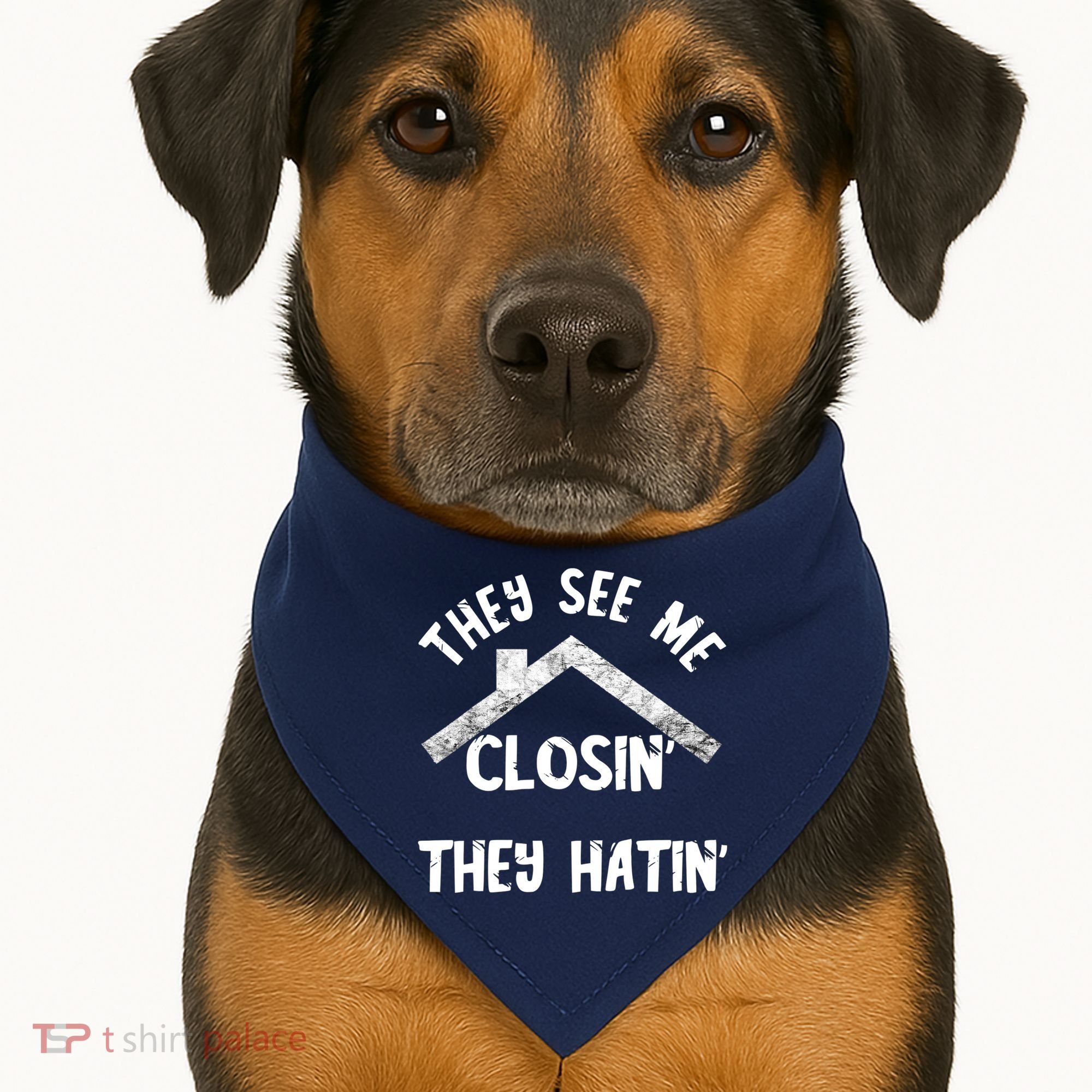 They See Me Closin' They Hatin' Realtor Real Estate Agent USA-Made Doggie Bandana