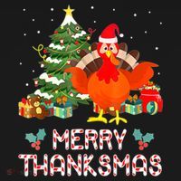 Turkey Santa Merry Thanksmas Christmas Thanksgiving Polo thumb 3