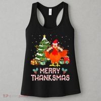 Turkey Santa Merry Thanksmas Christmas Thanksgiving Women's Tank Top thumb 3