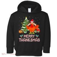 Turkey Santa Merry Thanksmas Christmas Thanksgiving Toddler Hoodie thumb 0