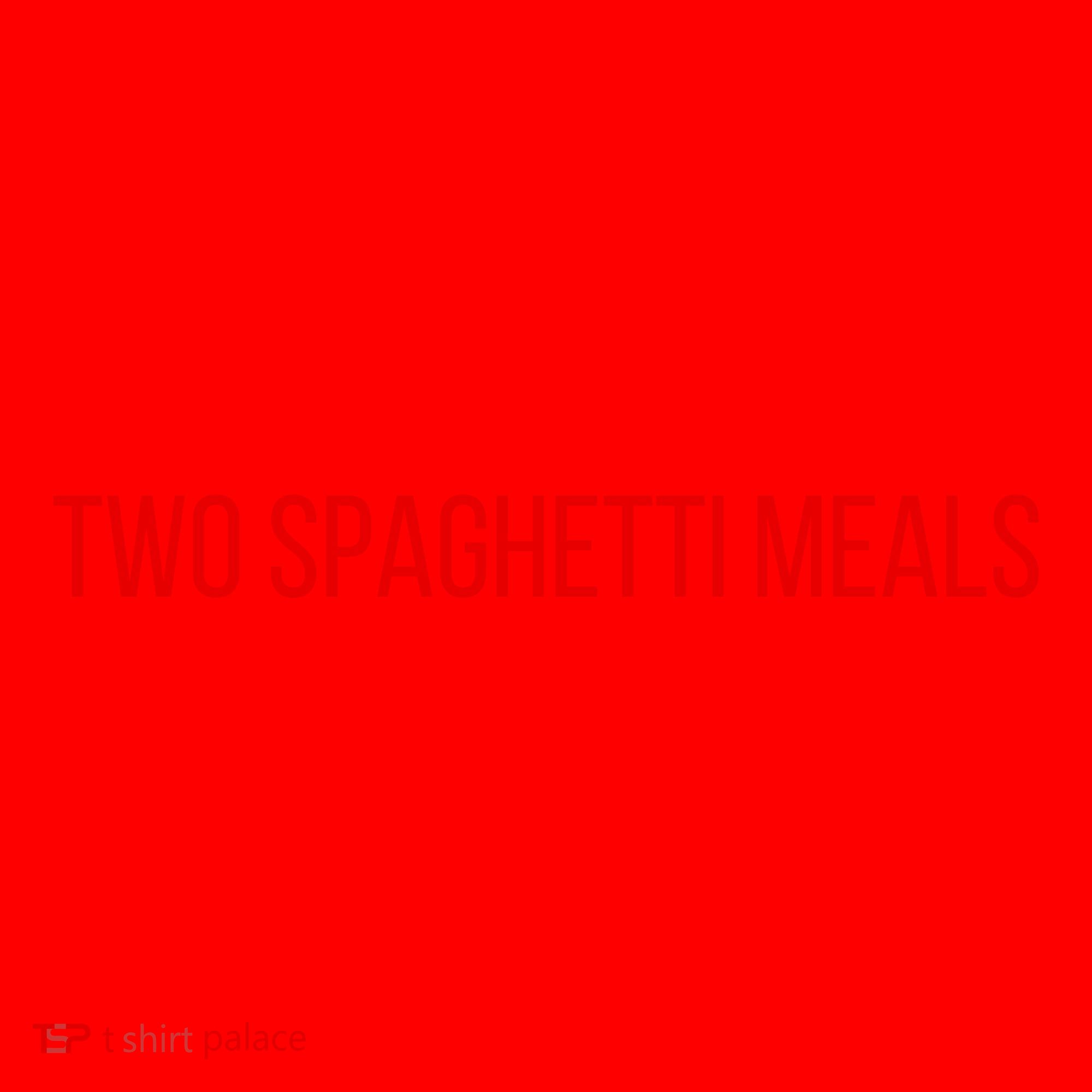 Two Spaghetti Meals Santa Hat