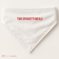 Two Spaghetti Meals USA-Made Doggie Bandana thumb 0