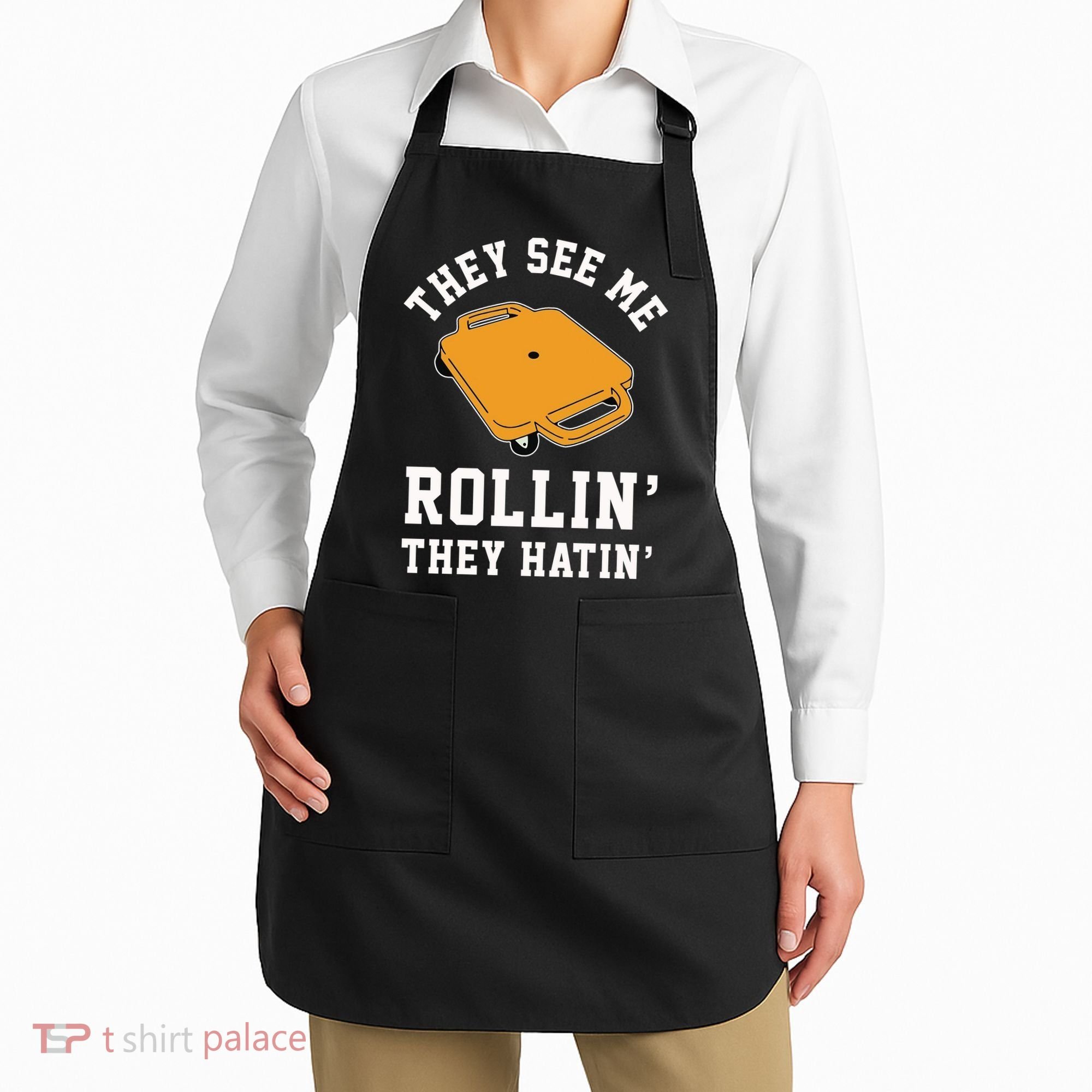 They See Me Rollin They Hatin 90s Scooter Funny Apron