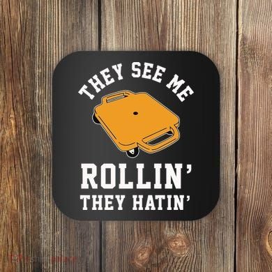 They See Me Rollin They Hatin 90s Scooter Funny Coaster