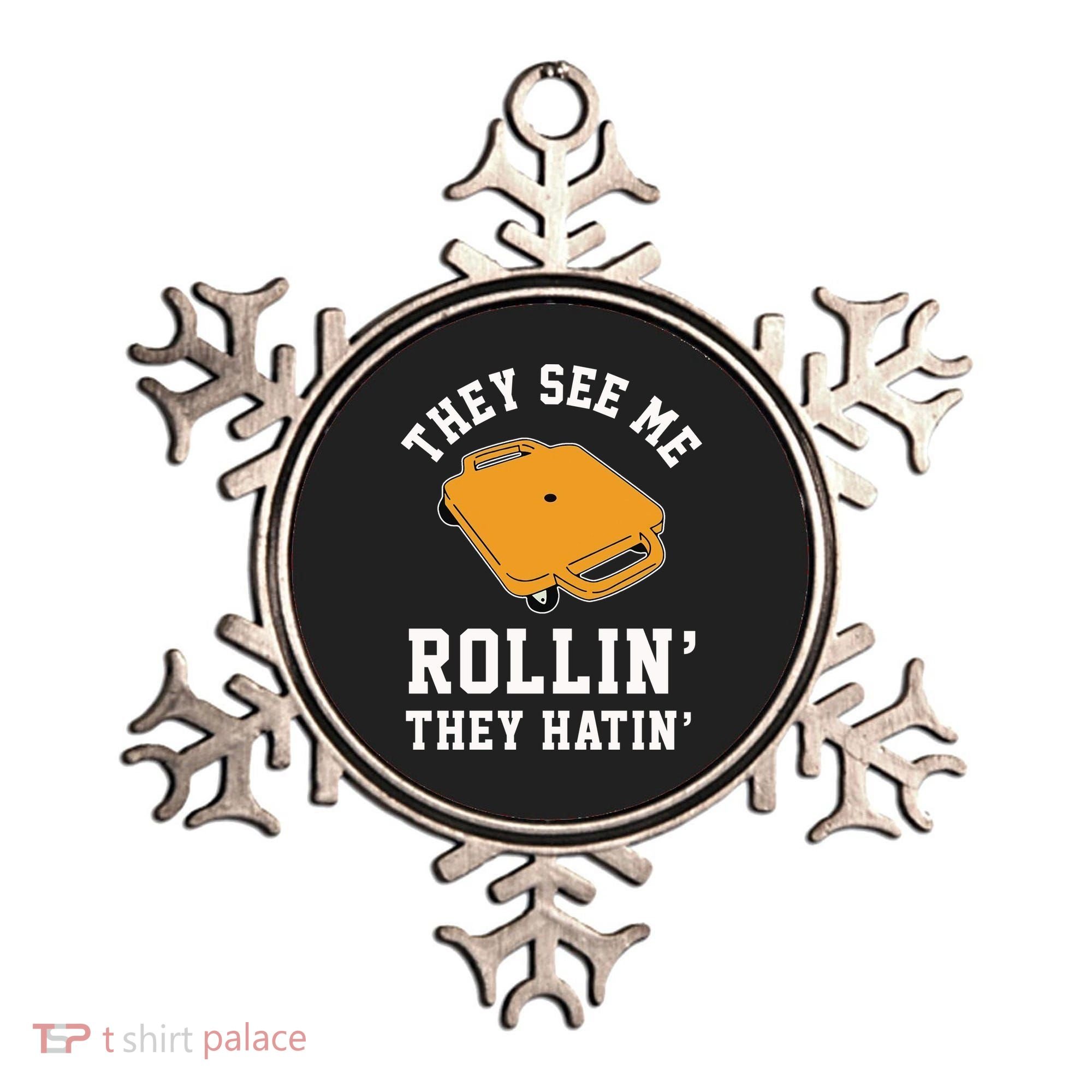 They See Me Rollin They Hatin 90s Scooter Funny Ornament