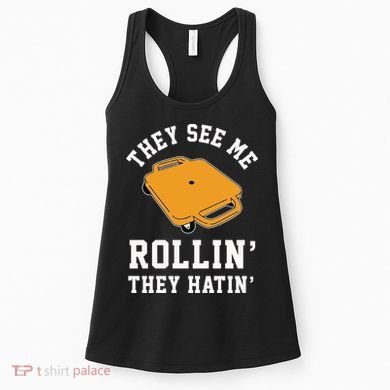 They See Me Rollin They Hatin 90s Scooter Funny Women's Tank Top