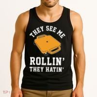 They See Me Rollin They Hatin 90s Scooter Funny Tank Top thumb 3
