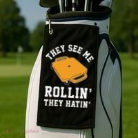 They See Me Rollin They Hatin 90s Scooter Funny Golf Towel thumb 2