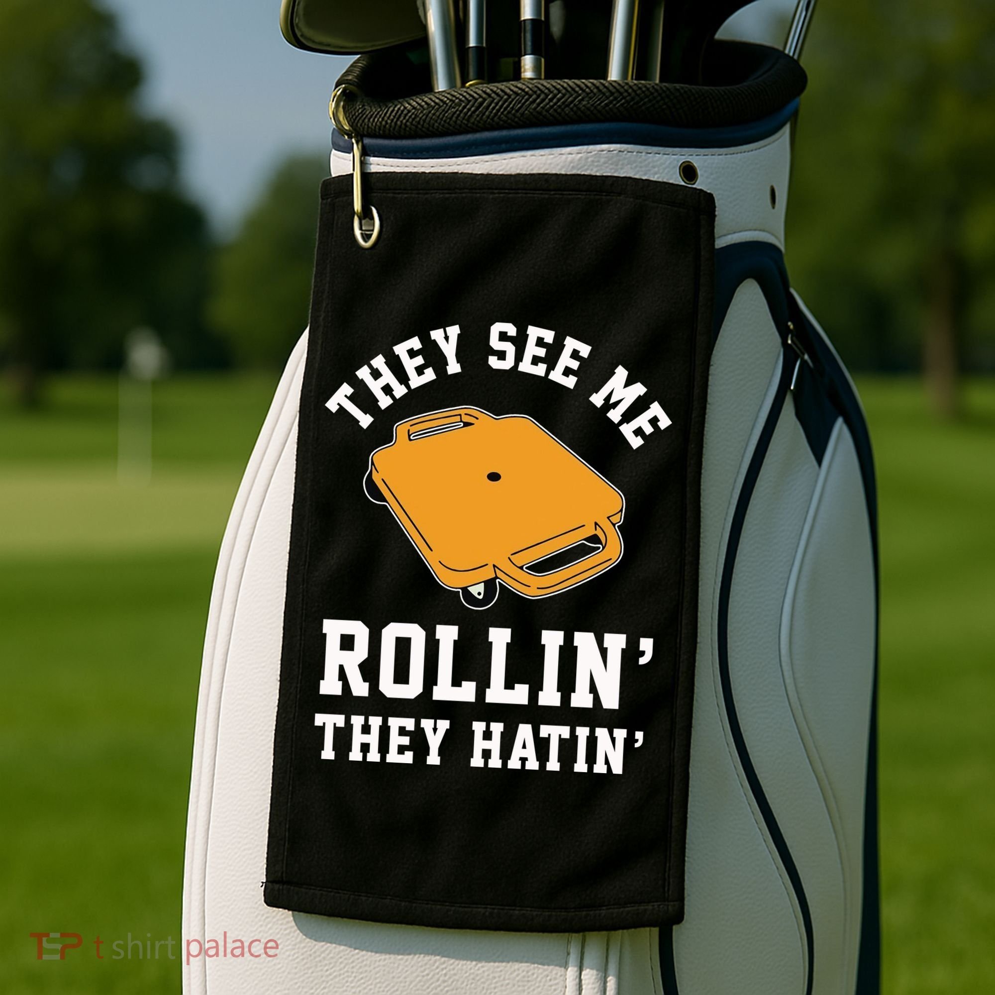 They See Me Rollin They Hatin 90s Scooter Funny Golf Towel