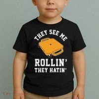 They See Me Rollin They Hatin 90s Scooter Funny Toddler T-Shirt thumb 2