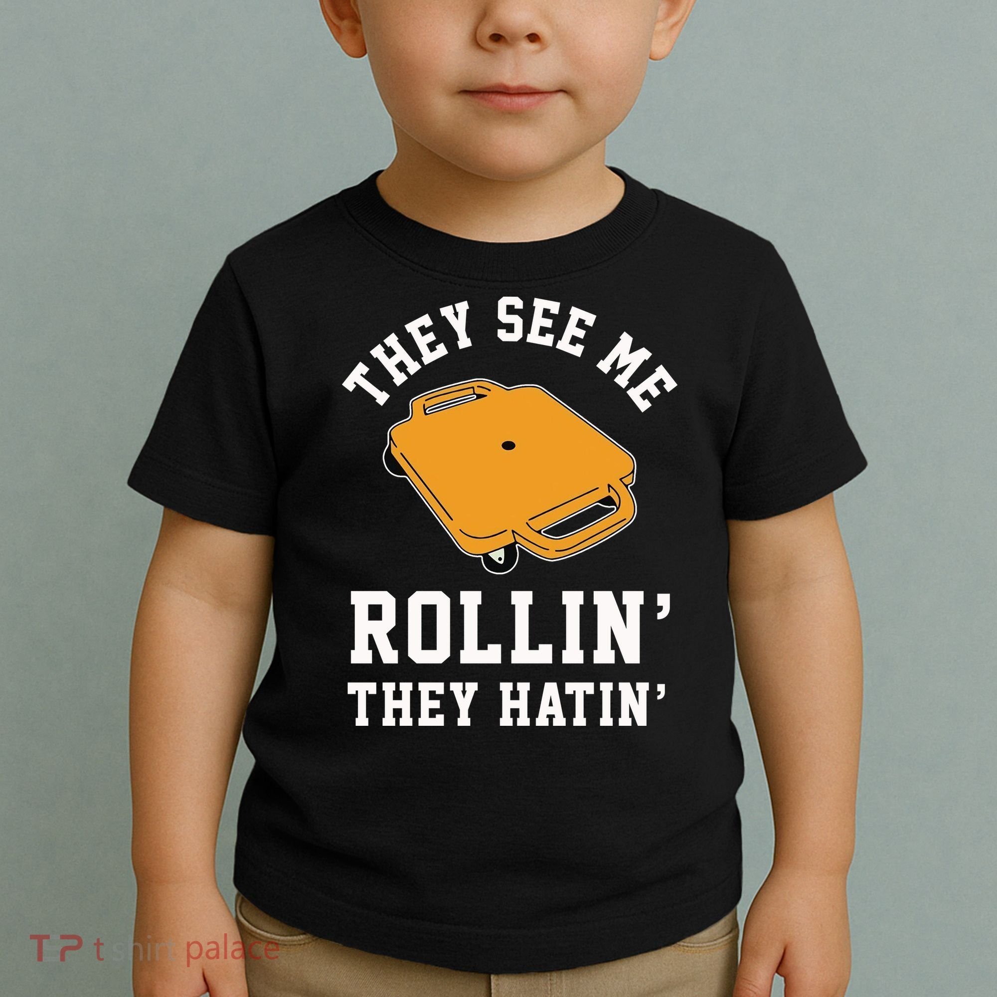 They See Me Rollin They Hatin 90s Scooter Funny Toddler T-Shirt