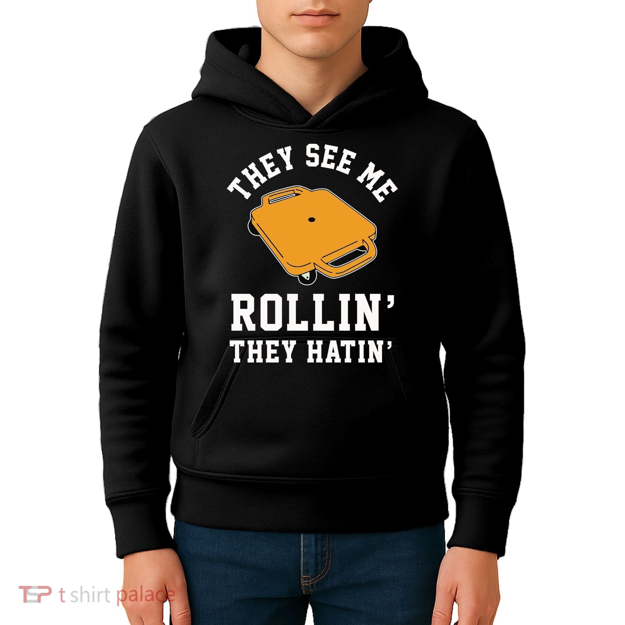 They See Me Rollin They Hatin 90s Scooter Funny Kids Hoodie