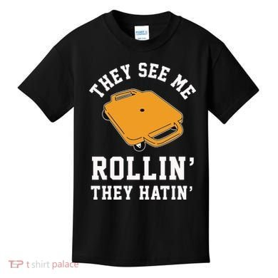 They See Me Rollin They Hatin 90s Scooter Funny Kids T-Shirt