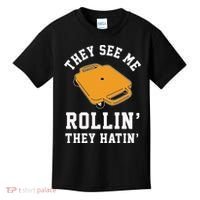 They See Me Rollin They Hatin 90s Scooter Funny Kids T-Shirt thumb 0