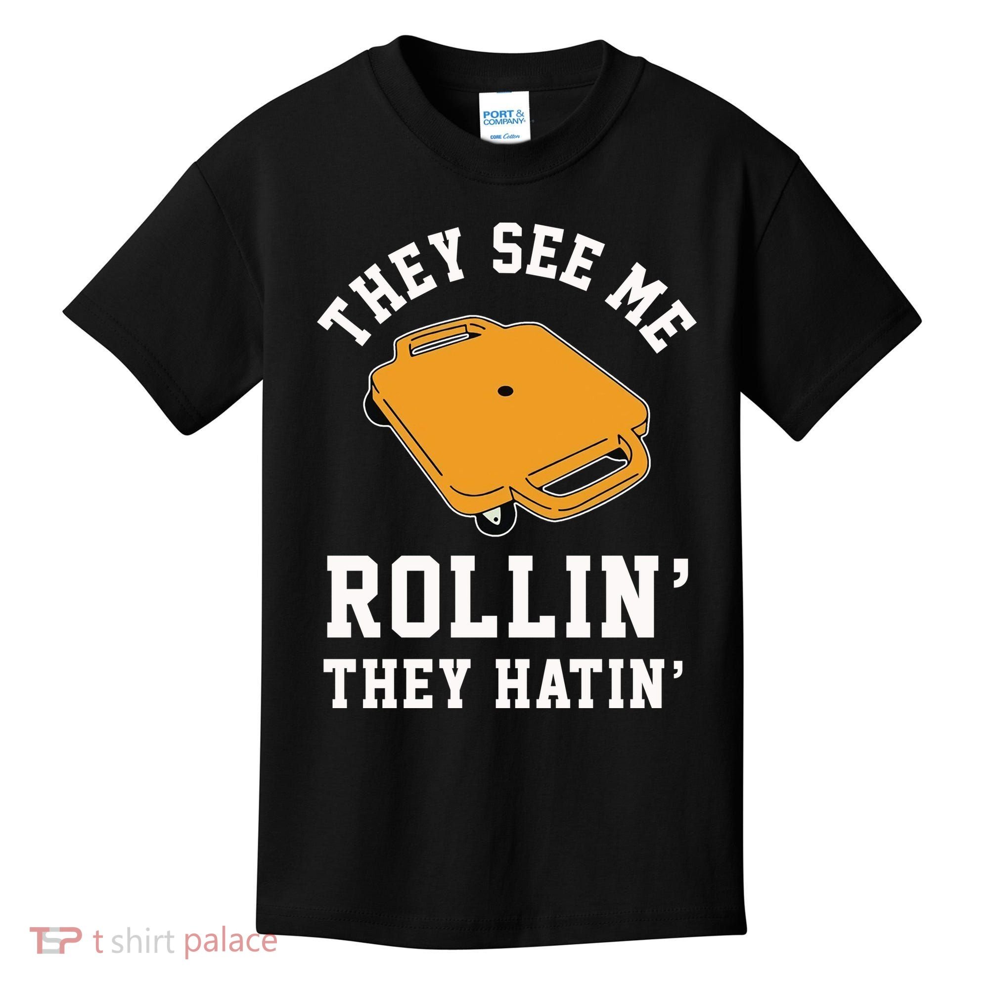 They See Me Rollin They Hatin 90s Scooter Funny Kids T-Shirt