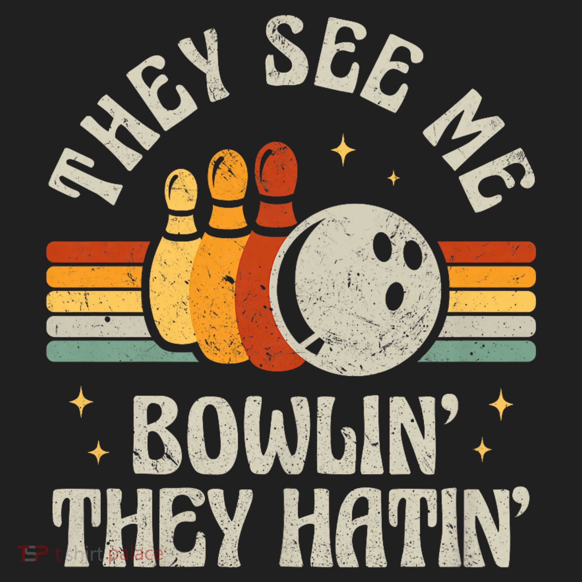 They See Me Bowlin They Hatin Retro Team Bowler Bowling 60s 70s Beanie