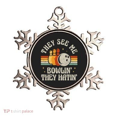 They See Me Bowlin They Hatin Retro Team Bowler Bowling 60s 70s Ornament