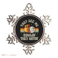 They See Me Bowlin They Hatin Retro Team Bowler Bowling 60s 70s Ornament thumb 0