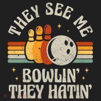 They See Me Bowlin They Hatin Retro Team Bowler Bowling 60s 70s Hat thumb 2