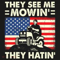 They See Me Mowing They Hatin Funny Lawn Mowing Backpack thumb 2