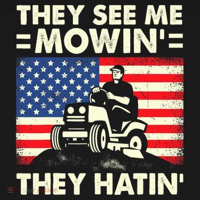 They See Me Mowing They Hatin Funny Lawn Mowing Ornament
