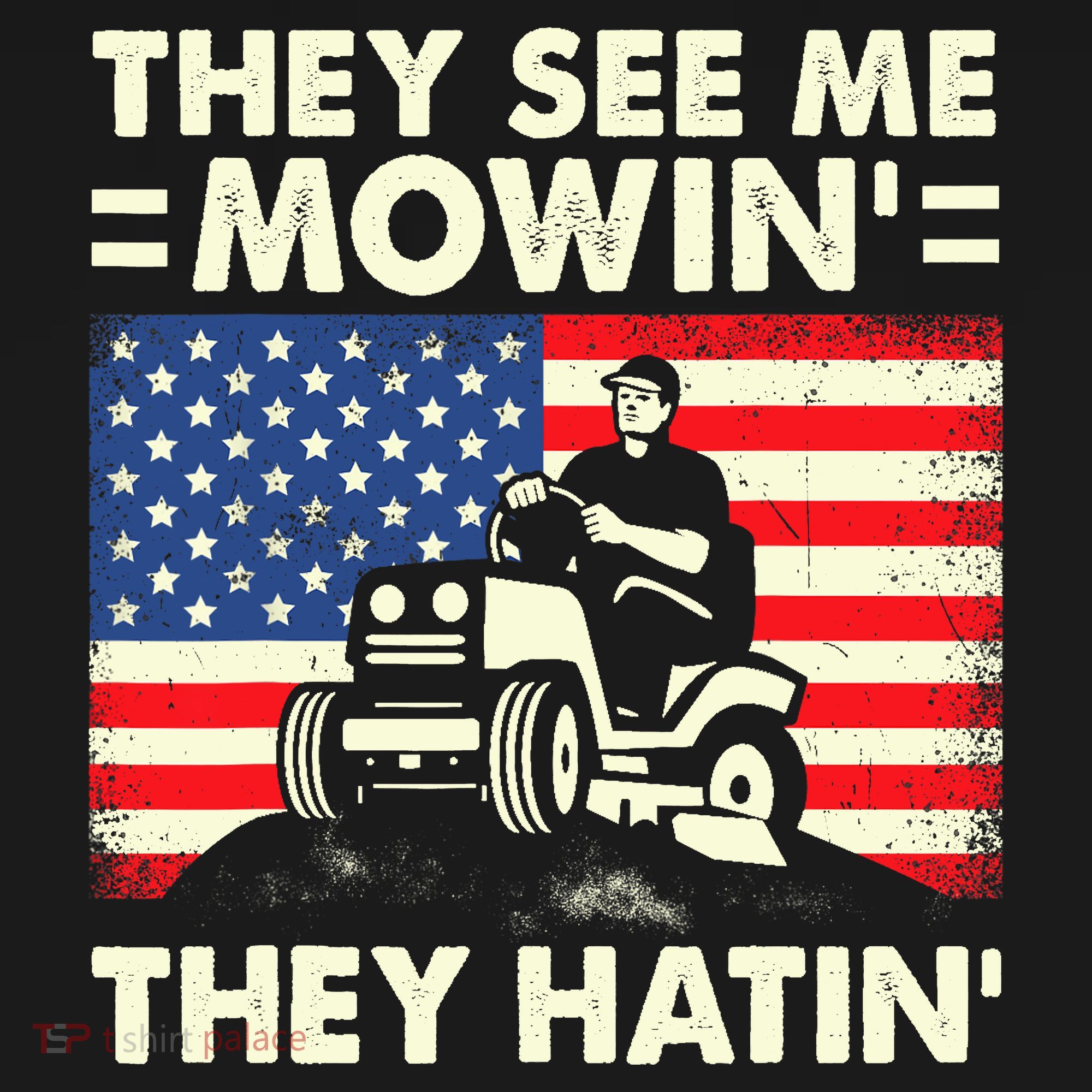 They See Me Mowing They Hatin Funny Lawn Mowing Ornament
