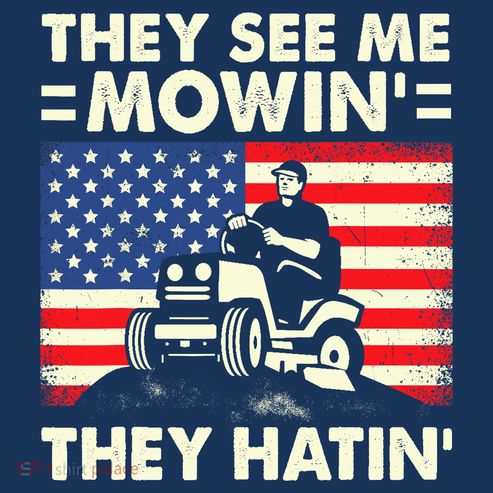 They See Me Mowing They Hatin Funny Lawn Mowing Beanie