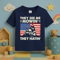 They See Me Mowing They Hatin Funny Lawn Mowing Toddler T-Shirt thumb 3