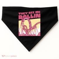 They See Me Rollin Funny Roller Coaster USA-Made Doggie Bandana thumb 0