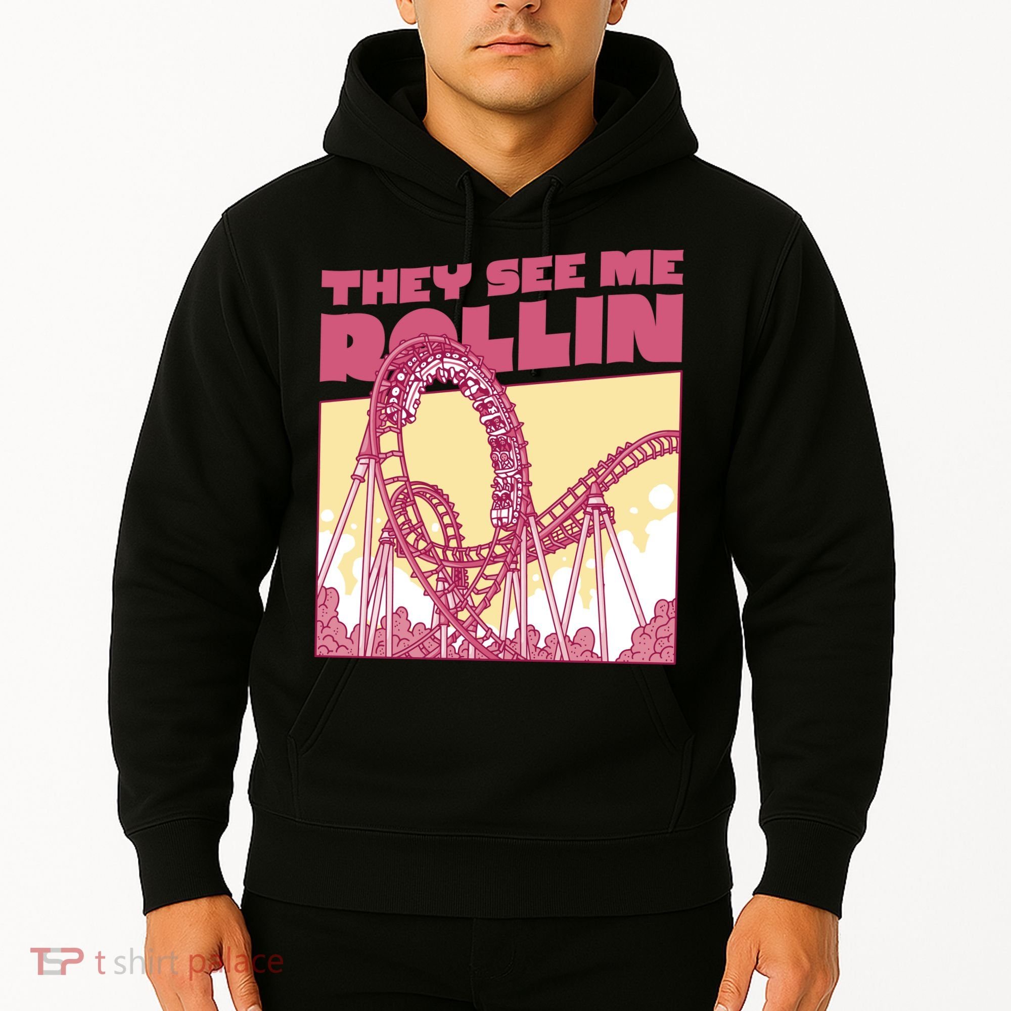 They See Me Rollin Funny Roller Coaster Hoodie