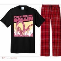 They See Me Rollin Funny Roller Coaster Pajama Set thumb 0