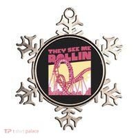 They See Me Rollin Funny Roller Coaster Ornament thumb 0