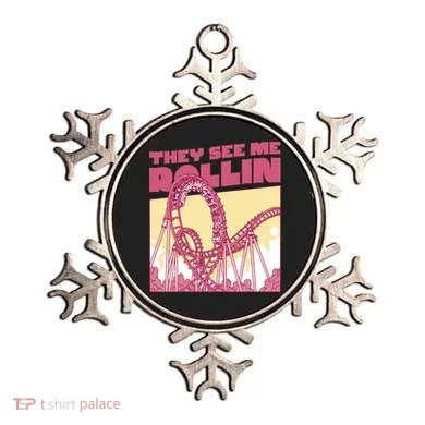 They See Me Rollin Funny Roller Coaster Ornament