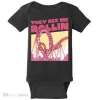 They See Me Rollin Funny Roller Coaster Baby Bodysuit thumb 0