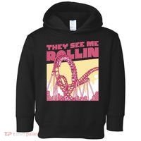 They See Me Rollin Funny Roller Coaster Toddler Hoodie thumb 0