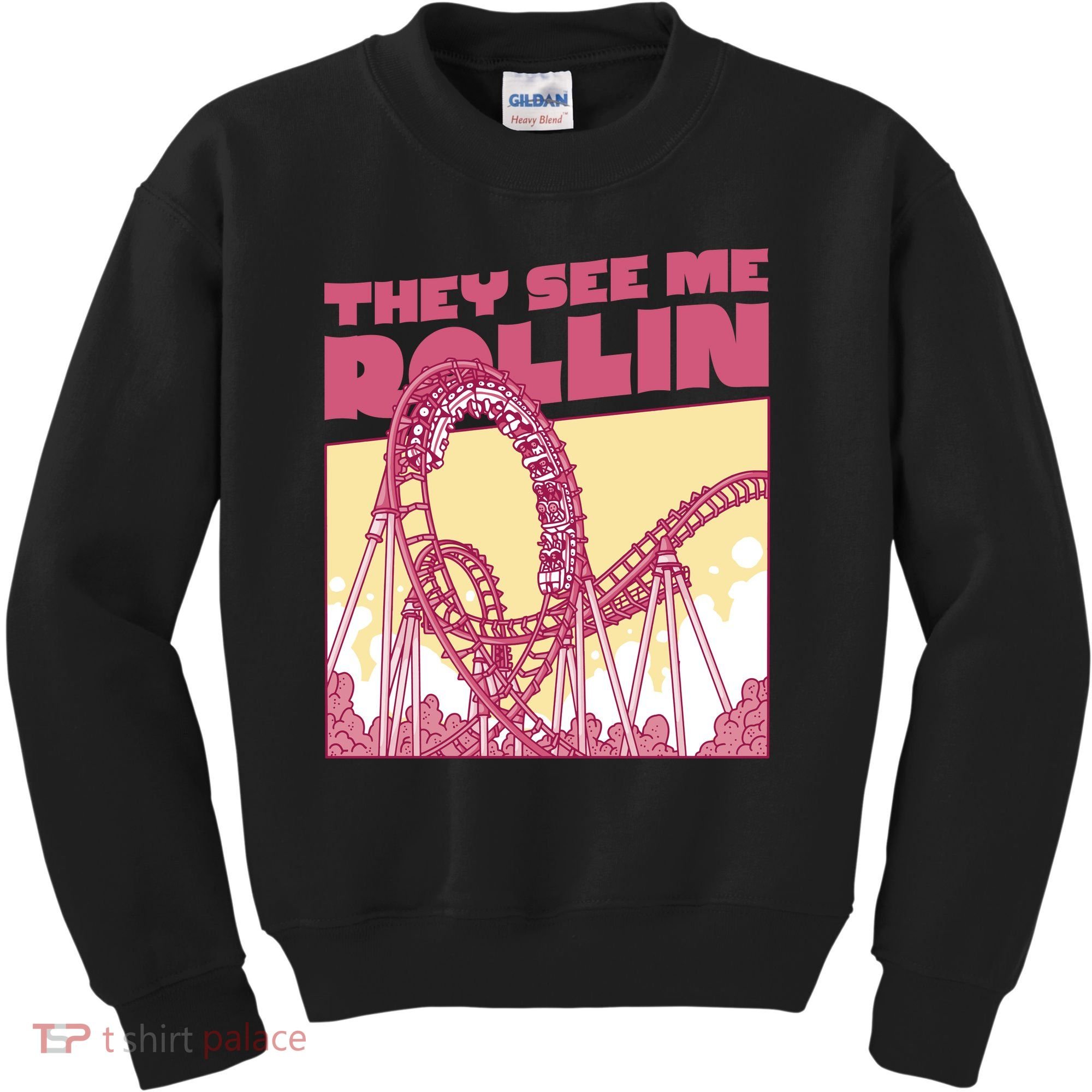 They See Me Rollin Funny Roller Coaster Kids Sweatshirt