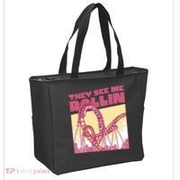 They See Me Rollin Funny Roller Coaster Tote Bag thumb 2