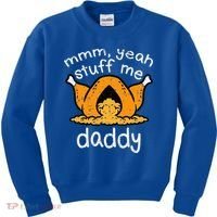 Turkey Stuff Me Funny Adult Humor Kids Sweatshirt thumb 0