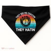 They See Me Coachin Softball Coach Softball Team Coach USA-Made Doggie Bandana thumb 0