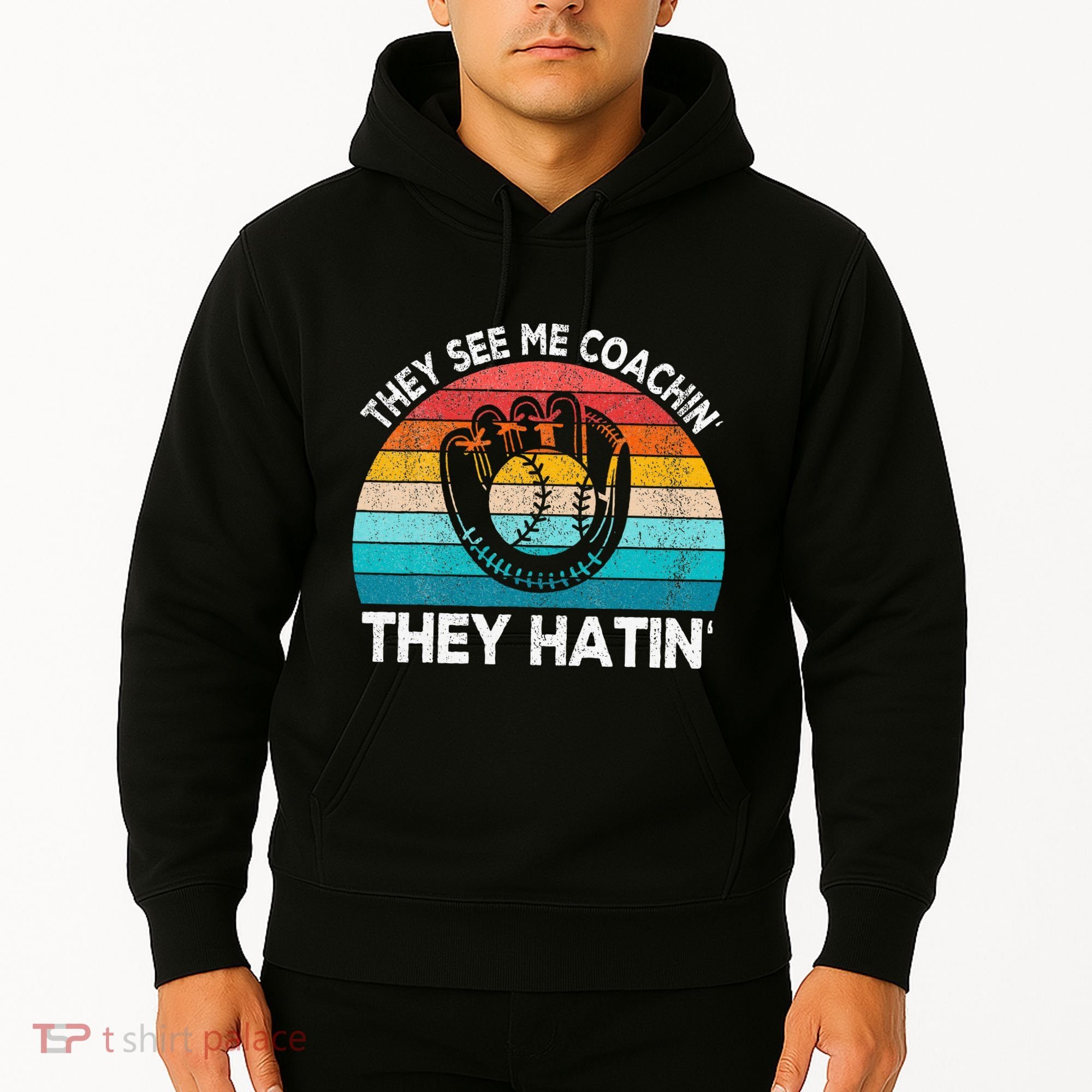 They See Me Coachin Softball Coach Softball Team Coach Hoodie