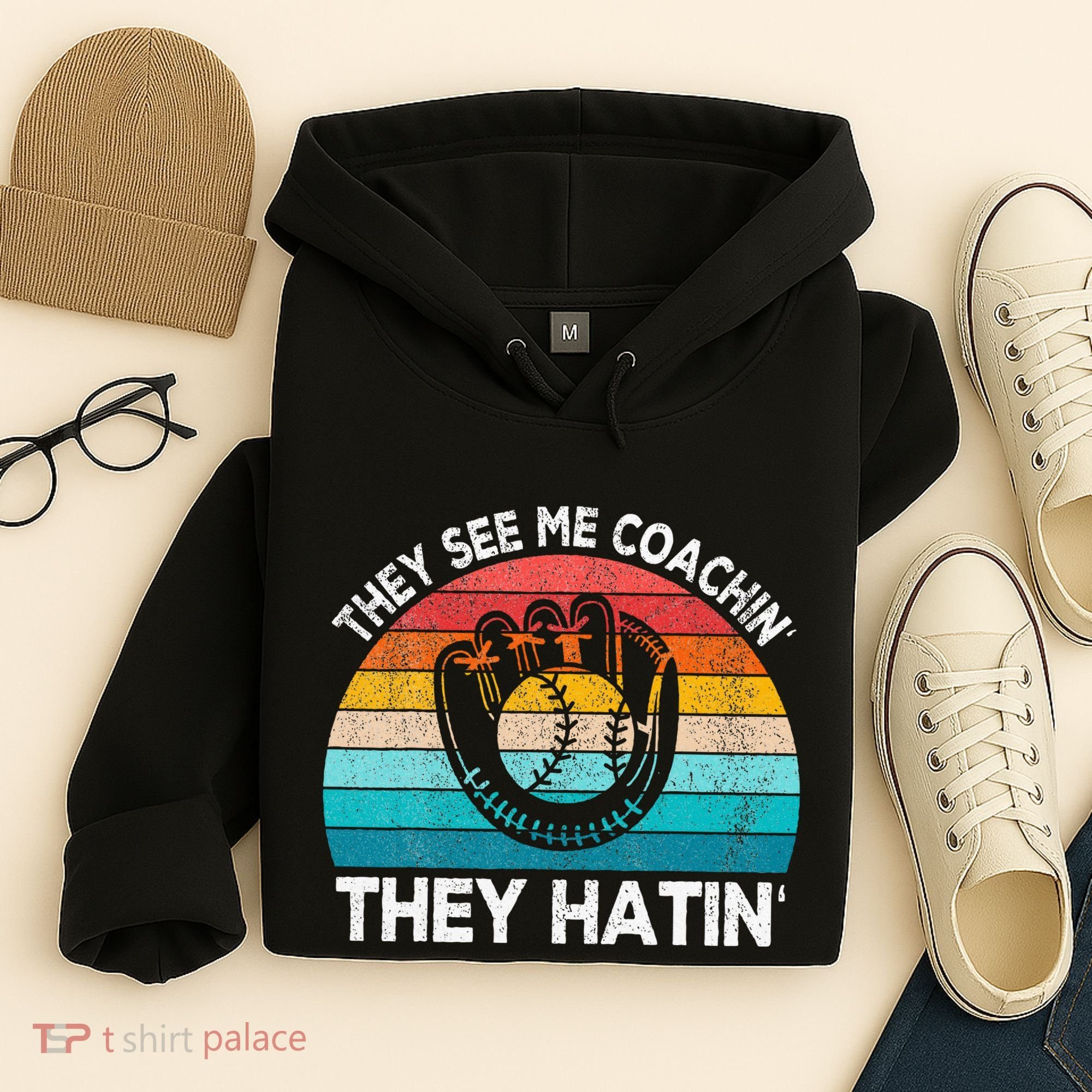 They See Me Coachin Softball Coach Softball Team Coach Hoodie