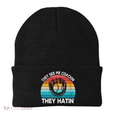 They See Me Coachin Softball Coach Softball Team Coach Beanie