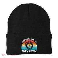 They See Me Coachin Softball Coach Softball Team Coach Beanie thumb 0